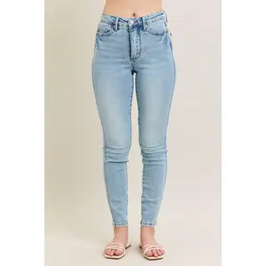 Judy Blue High Waist Tummy Control Light Wash Skinny Jeans 88980