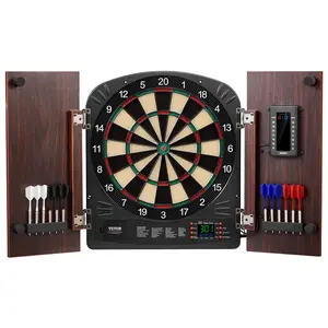VEVOR Dartboard and Cabinet Set,  Ready-to-Play Bundle Dartboard Cabinet Set, Hideaway Cabinet Features Electronic Scoring, Easy Assembly, Complete with All Accessories, Perfect for Cricket Games
