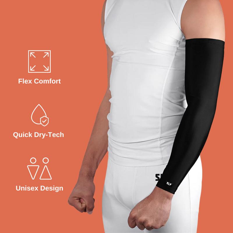 SLEEFS Basic Sports Arm Sleeve Compression - Multiple Colors - Comfort for Adult Youth Nylon Spandex Material UVA UVB Protection Machine Washable Versatile for All Sports