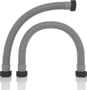 1.5" x 20" Pool Hose Replacement Pack of 2 - Grey, Compatible with Above Ground Pools Filter Pump Hoses, Sand Filters, Saltwater Systems (1,500-2,500 GPH)