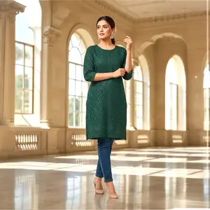 Palak creation chikankari women’s kurti top only