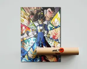 Dragon Ball Vegeta Saiyan Frames Poster