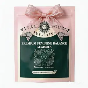 ViXi Feminine Balance Gummies - Hawaiian Pineapple Flavor, 30 Servings, 45 Gummies, Vital Source Nutrition