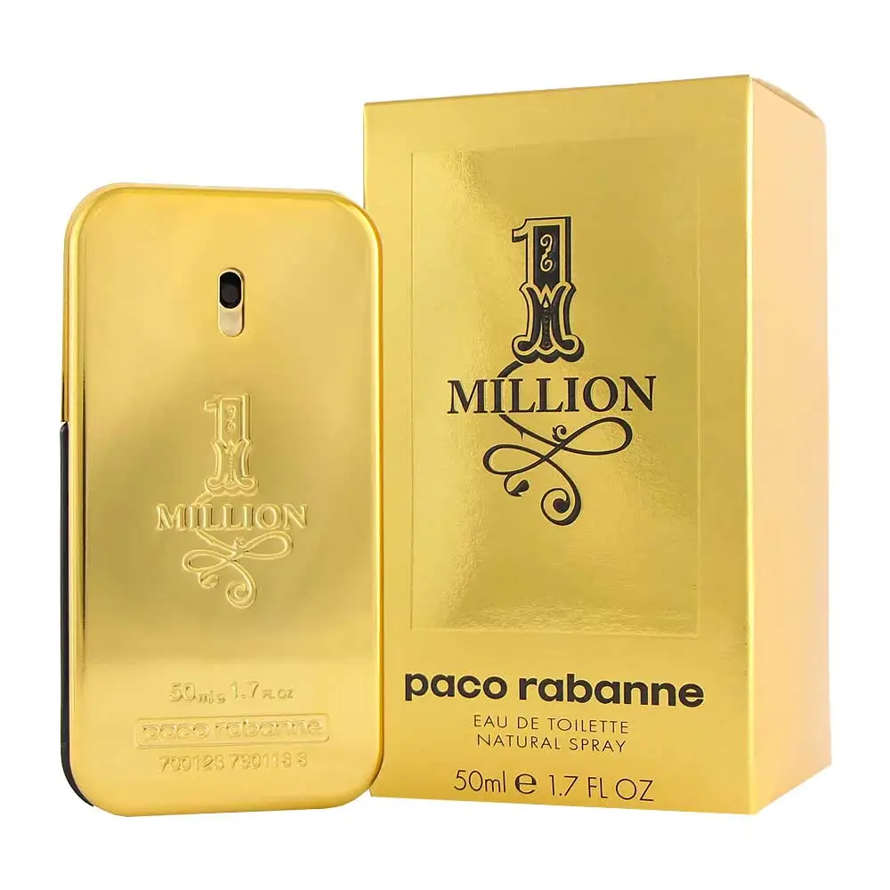 Paco Rabanne 1 Million EDT For Men – 1.69 fl oz / 50 mL Retail Bottle, Cinnamon, Leather, Amber, Gift for Him