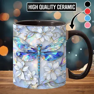 Beautiful Dragonfly Sublimation Mug Gift Ceramic Coffee Mug - drf5555