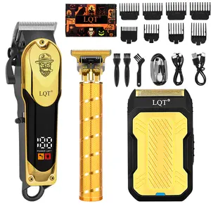 LQT 3-in-1 Barber Hair Trimmer Kit – Cut, Carve, and Shave for Professional Styling (Beauty & Personal Care Appliance)