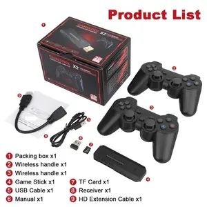 50000 Game Joystick, 3D HD Retro Gaming Console, Wireless Controller, TV Simulator, Compatible with Ps1/n64/dc, Perfect Gift for All Ages, Electronic Gift Set
