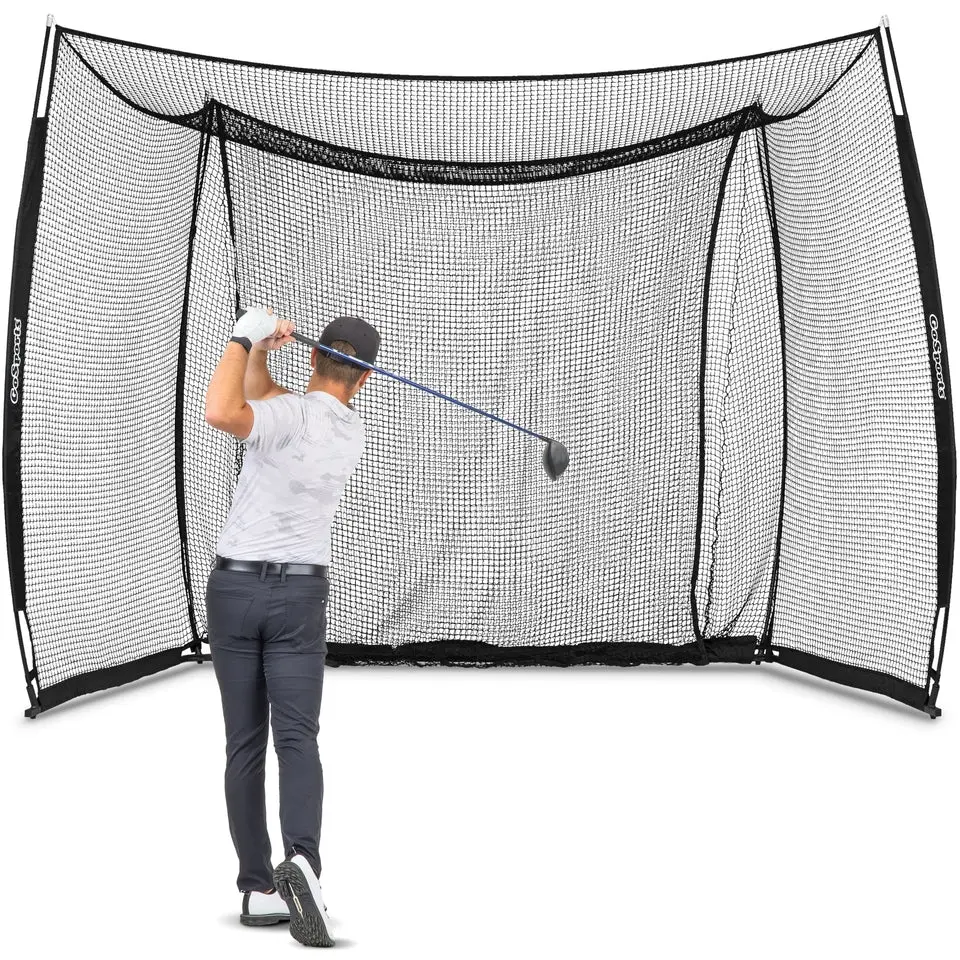 GoSports 10x8 ft Classic Golf Range Cage - Unisex Fiberglass Golf Training Aid, Practice Equipment & Supply