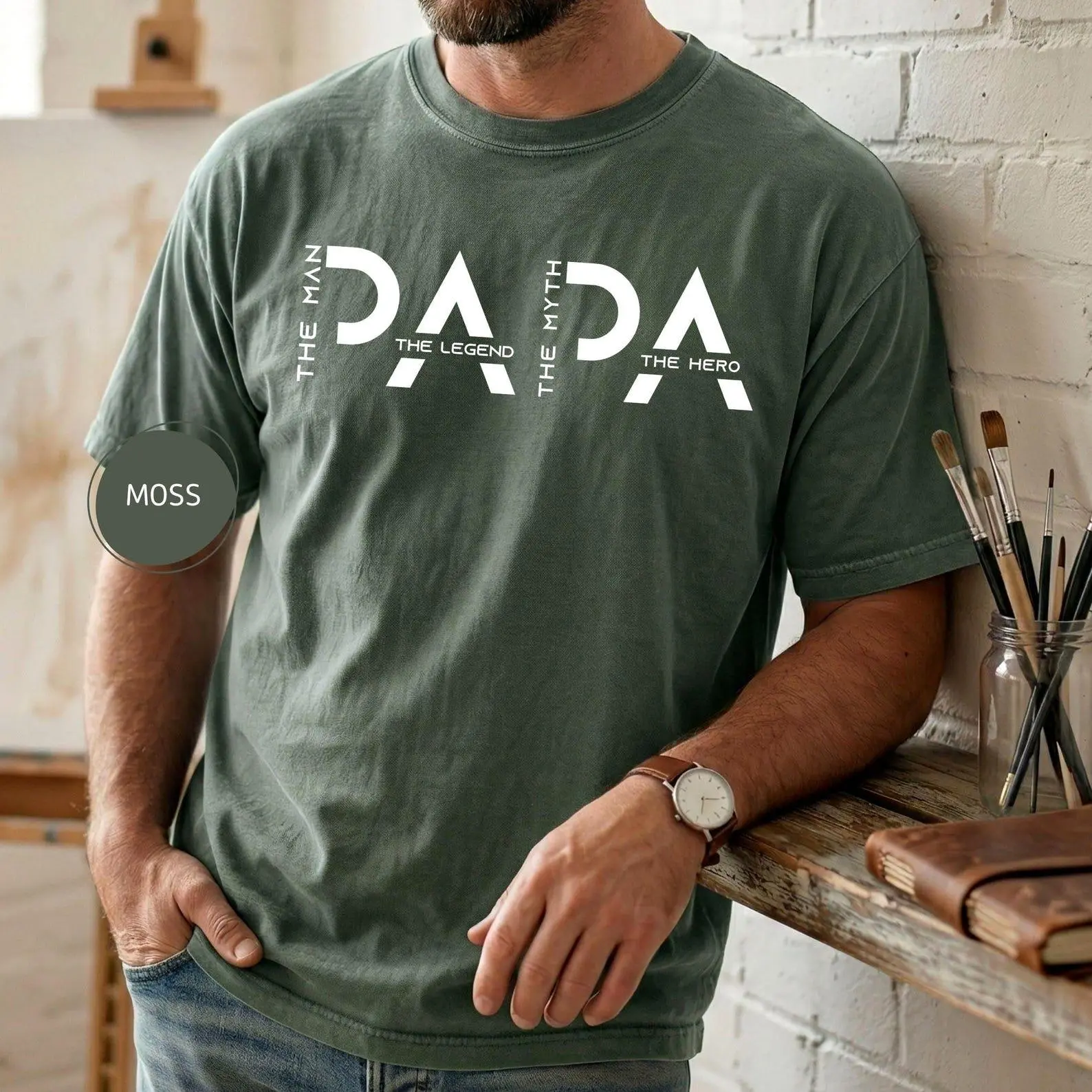 Comfort Colors Papa T-Shirt, Father's Day Gift for Grandpa, Funny Papa Graphic Tee, Grandpa Gift Shirt, Family Gift Tee