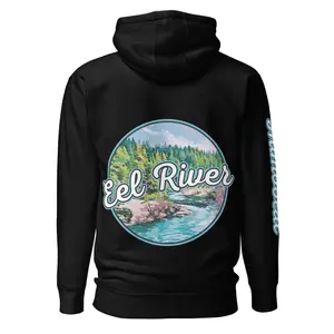 Eel River Humboldt Aqua Cotton Hoodie