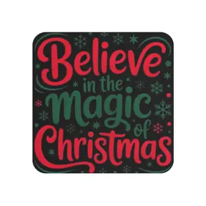Believe in the Magic of Christmas Coaster | Holiday Drink Coaster, Set of 50/100
