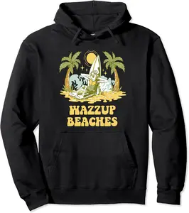 Wazzup Beaches Beach Friends Ocean Buddy Funny Sayings Pullover Hoodie - Lydiagarcia Shop 38B0C5YPS3WY