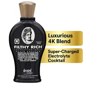 Devoted Creations FIlthy Rich Ultra Dark Luxury Tanning Lotion 12.25 oz Indoor or Outdoor Sun Tan