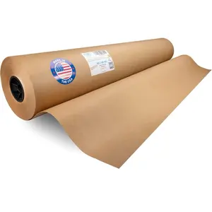 48" x 8640" (720 feet) - Brown Kraft Paper Roll - 50lb Thickness - USA-Made Heavy Duty Paper for Packing, Moving, Shipping, Crafts - 100% Recyclable Natural Kraft Wrapping Paper