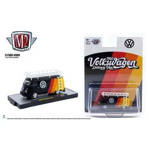 M2 1960 Volkswagen Delivery Van, Black, 1:64 Scale, Diecast Model Car