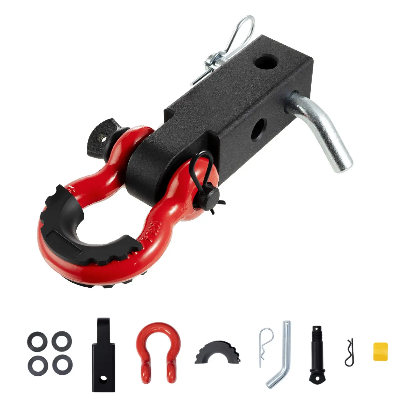 【summerfinds】VEVOR 2" Trailer Shackle Hitch Receiver D-Ring Recovery for Truck Jeep 65900 lbs, Tow Hitch Parts, Trailer Hitch Mount