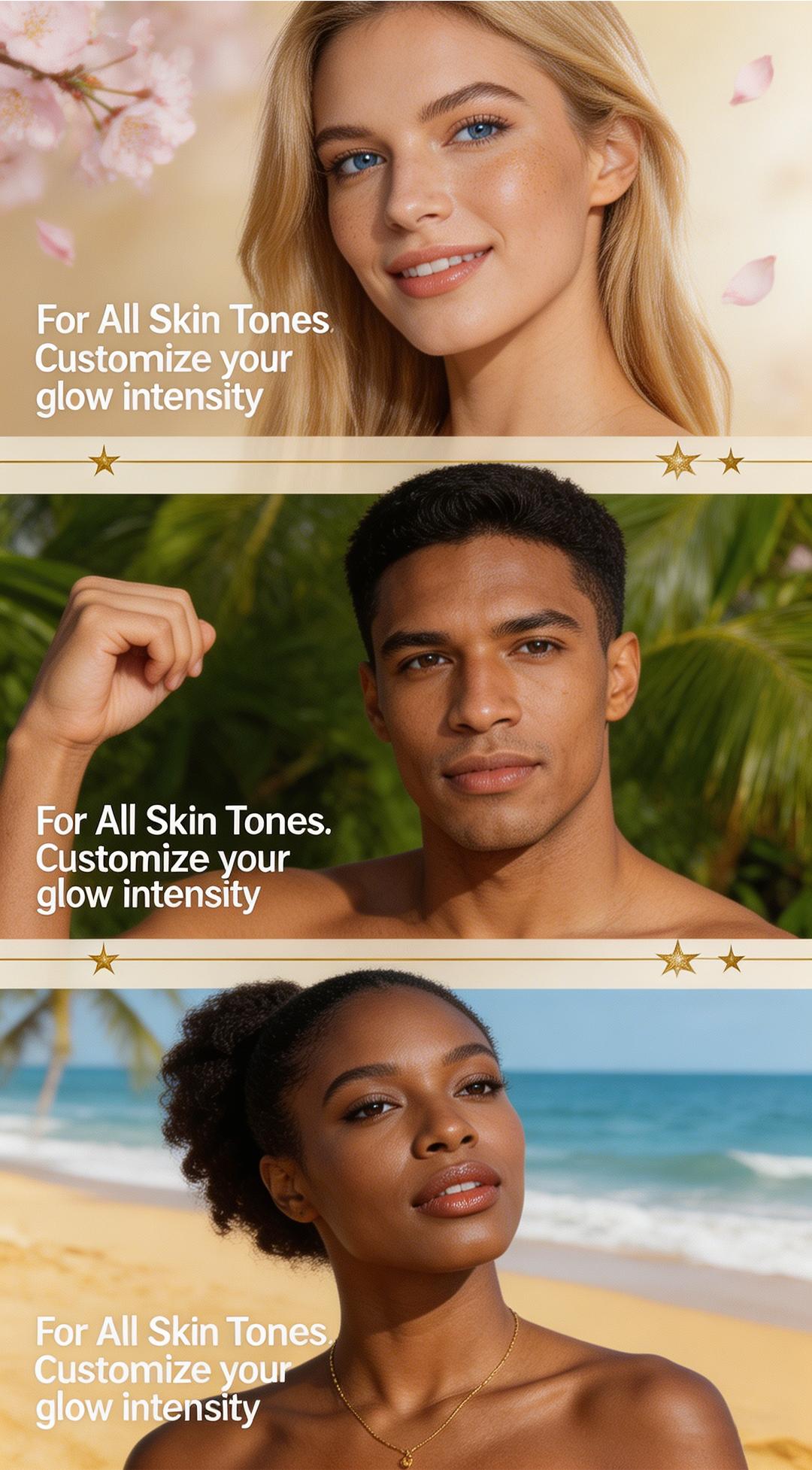 LE VITAL Sunless Tanning Lotion 50ml – Natural Bronzer Sunshine Glow, Fast-Absorbing Self Tanner for  Body, Non-Greasy Streak-Free Formula, Gentle UV-Free Tanning Cream for a Healthy Sun-Kissed Look