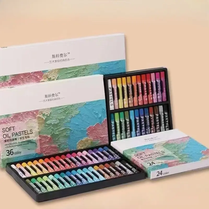 36-color Soft Painting Crayons, Heavy-hued Oil Pastels, Graffiti Wax Set, Artistic Materials, A Great Gift for The Start of The School Year