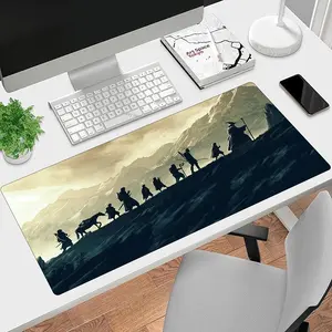 Lord of the Rings Pattern Mouse Pad, Large Mouse Pad, Non-slip Desk Mat with Stitched Edges for Office Use, Mouse Pads for Desk, Corporate Work Desk Accessories, Desktop Accessory