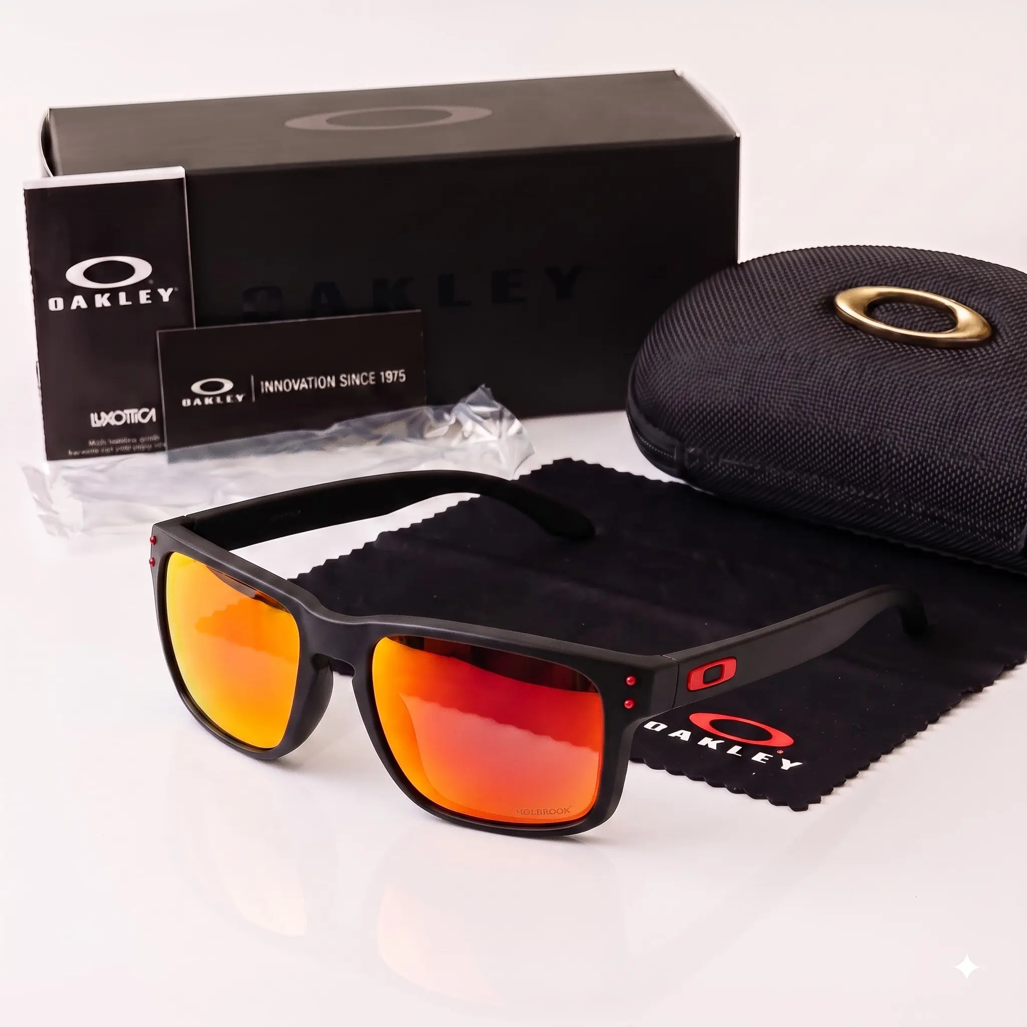 [ Buy 2, Get 1 FREE ]Oakley Sport Sunglasses Square Frame Polarized Mirror Lens UV400 Outdoor Shades for Men Women