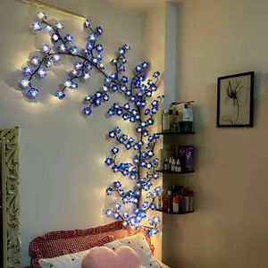 USB Powered Blue Sakura Branch Lights, Indoor/outdoor Tree Strip Lights, 8 Lighting Modes, Home Decor for Walls, Bedroom, Living Room, Led Lights, Led String Light, Led Light Strips