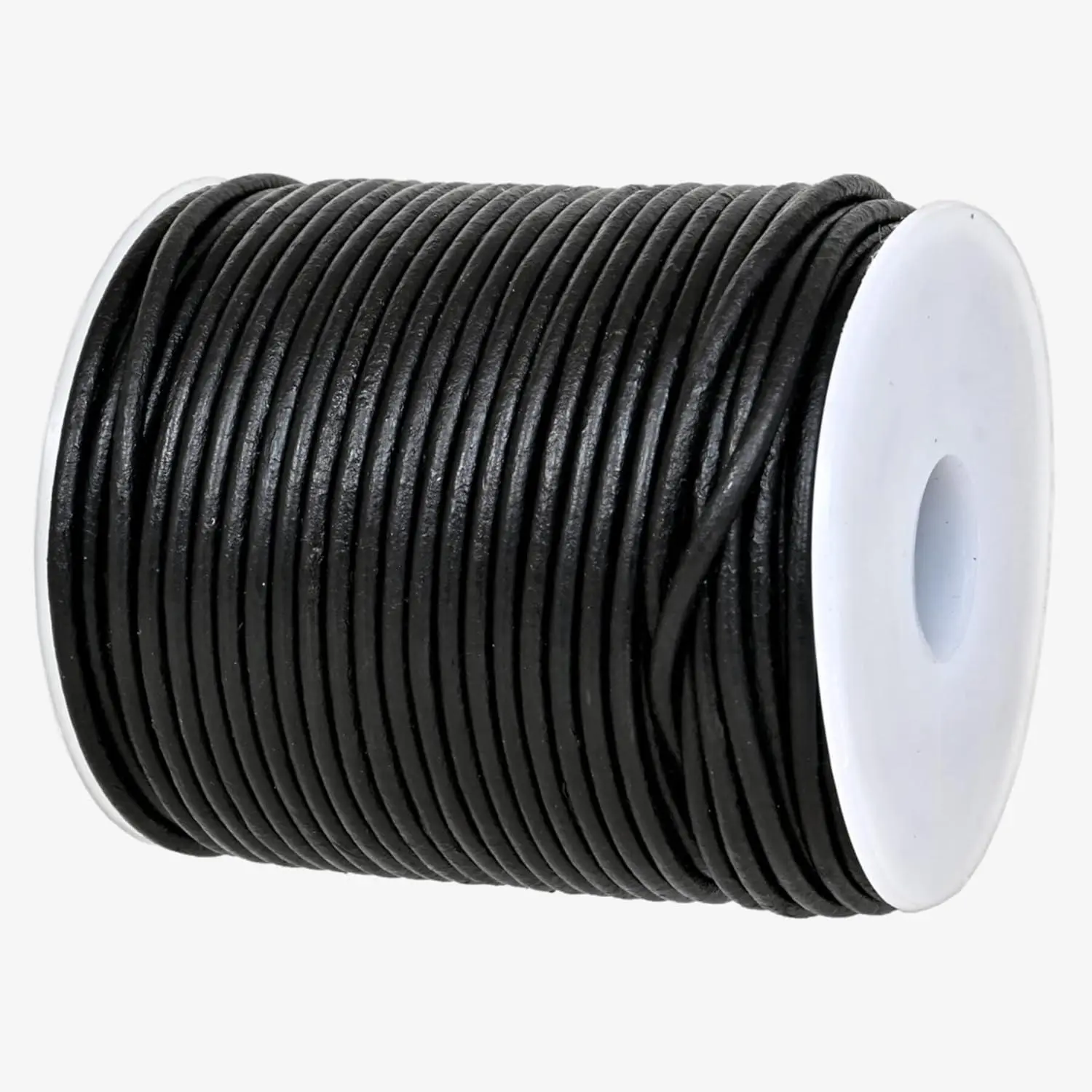 GENIQUE Real/Genuine Round Leather String Cord for Necklace, Bracelets, Jewellery, Braiding (2mm, Black Distressed) GENIQUE Real/Genuine Round Leather String Cord for Necklace, Bracelets, Jewellery, Braiding (2mm, Black Distressed)