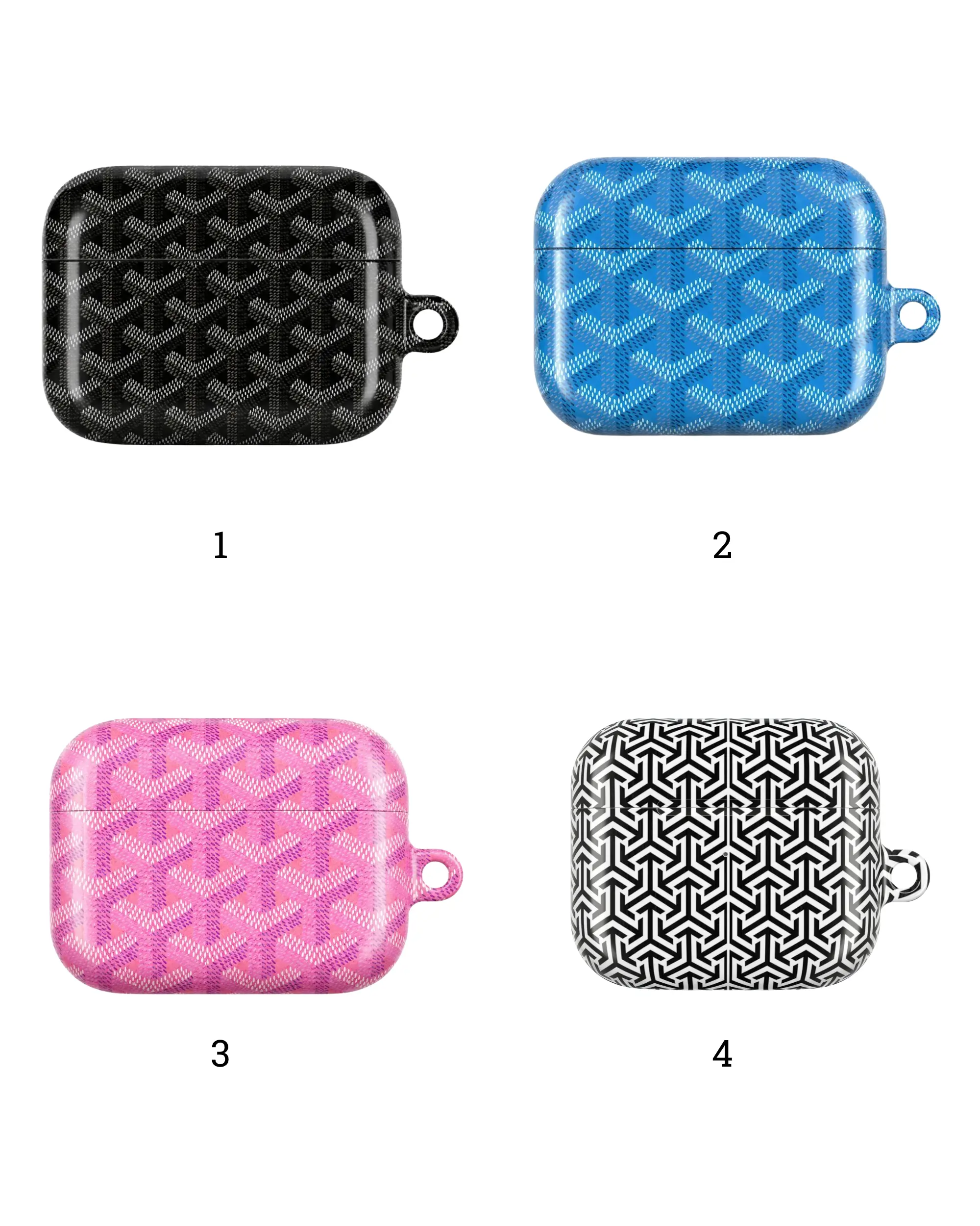 Luxury Geometric Y-Print AirPods Case - Classic Streetwear Designer Style Cover for AirPods 1 2 3 4 & Pro 1 2 3