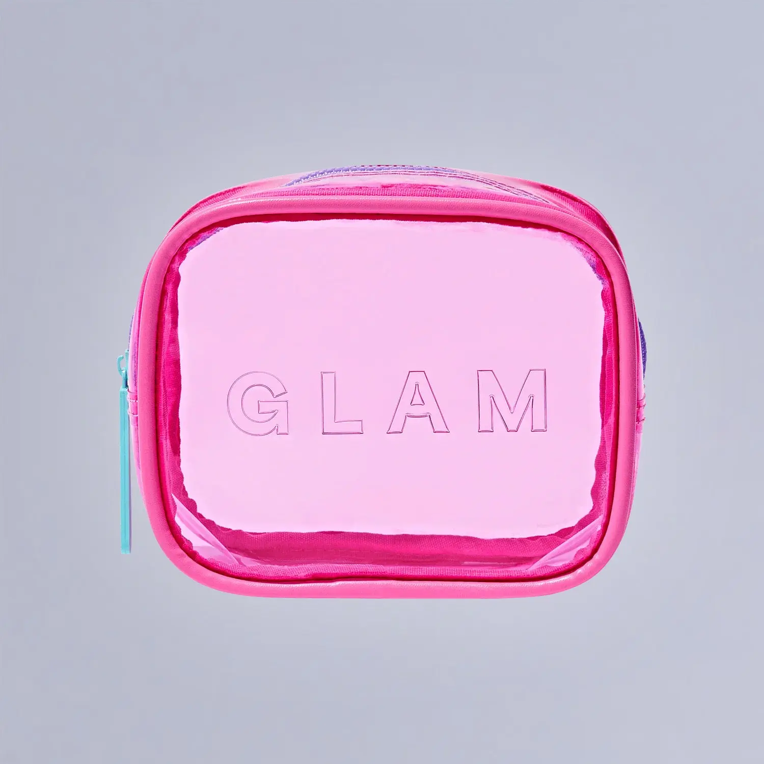Kiss Glam Clear Cosmetic Bag - Pink | Makeup Bag, Travel Pouch Kiss Glam Clear Cosmetic Bag - Pink | Makeup Bag, Travel Pouch