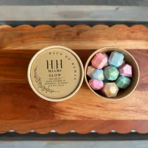 H|H Miami Glow Hand Poured Wax Melts Scoops 4.0 oz | 113 G - Jewel Wax Scoop Cups for Cozy Fragrance