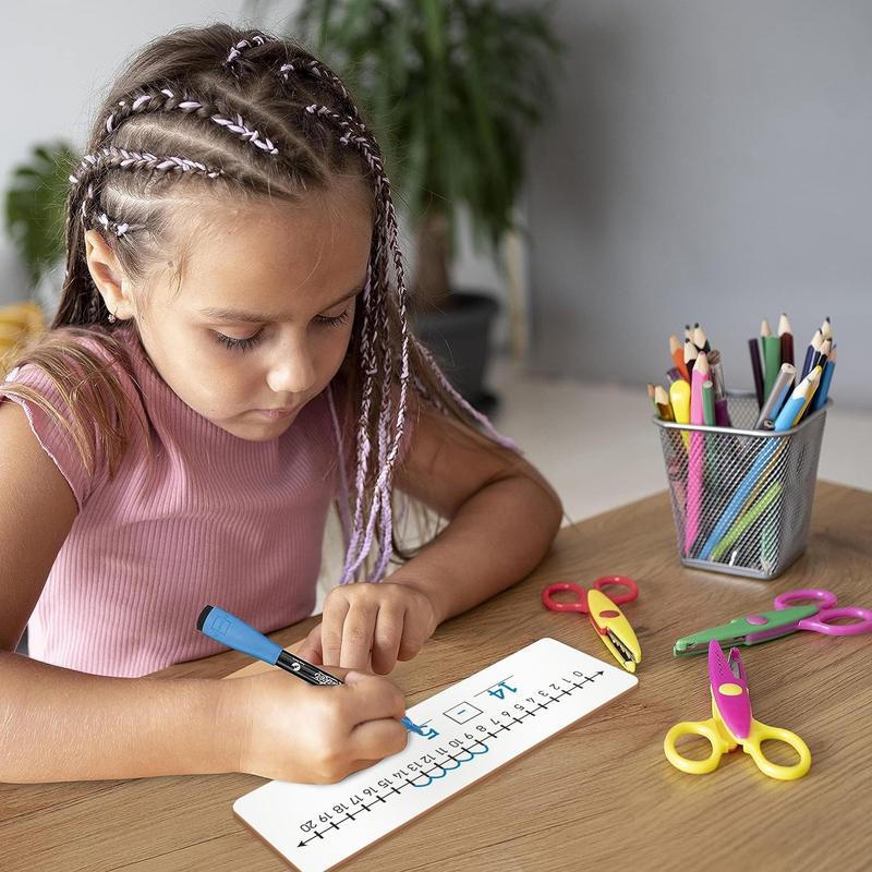 Negative Number Line Board 4"x12" Inch Lapboard Double Sided White Board Featuring -10 Through +10 Number Line & 0-20 Dry Erase Students Desk Whiteboard Math Manipulatives