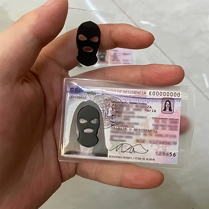 5-Piece ID Photo Privacy Protector Set, PVC Matte Card Holder, Crystal Film, Magnetic Shield, Office, School, Credit Card, License Key, Badge Protector, Social Security Card Protector