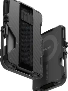 Aulumu G03 Carbon Fiber Magnetic Wallet Card Holder | Magnetic Wallet Compatible with MagSafe | Multi Function - Mobile Phone Stand/Grip | Bottle Opener | RFID Shielding Card