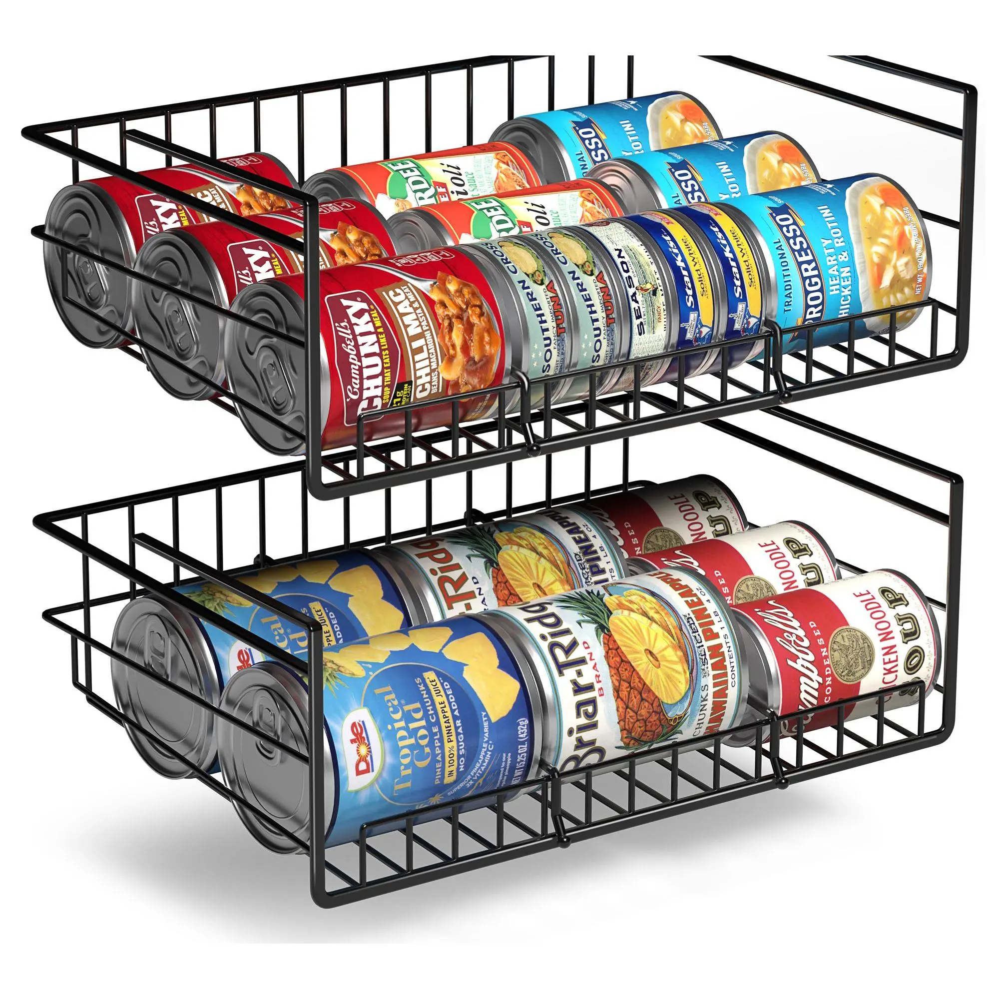 Sorbus 2-Pack Under Cabinet Can Storage Shelf with Dividers Sorbus 2-Pack Under Cabinet Can Storage Shelf with Dividers