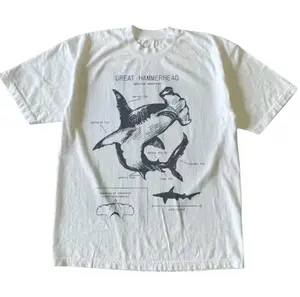 Great Hammerhead Anatomy T-Shirt, Hammerhead Shark Tshirt, Fish Shirt, Animal Tee, Gifts Shirt, Unisex Vintage Graphic Tees Gothic Grunge Y2k Emo Scene, Full Size, Full Color