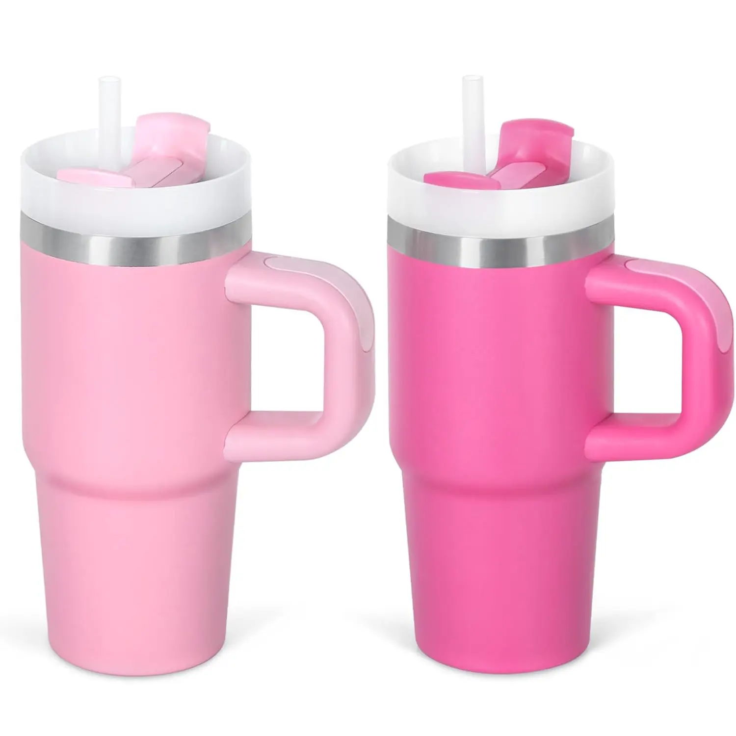 20oz Stainless Steel Vacuum Insulated Water Bottle with Handle, Straw and Lid - Leak-Proof Flasks for Kids, Keeps Beverage Cold, Hot and Iced, Children's Kitchenware Gift Cups