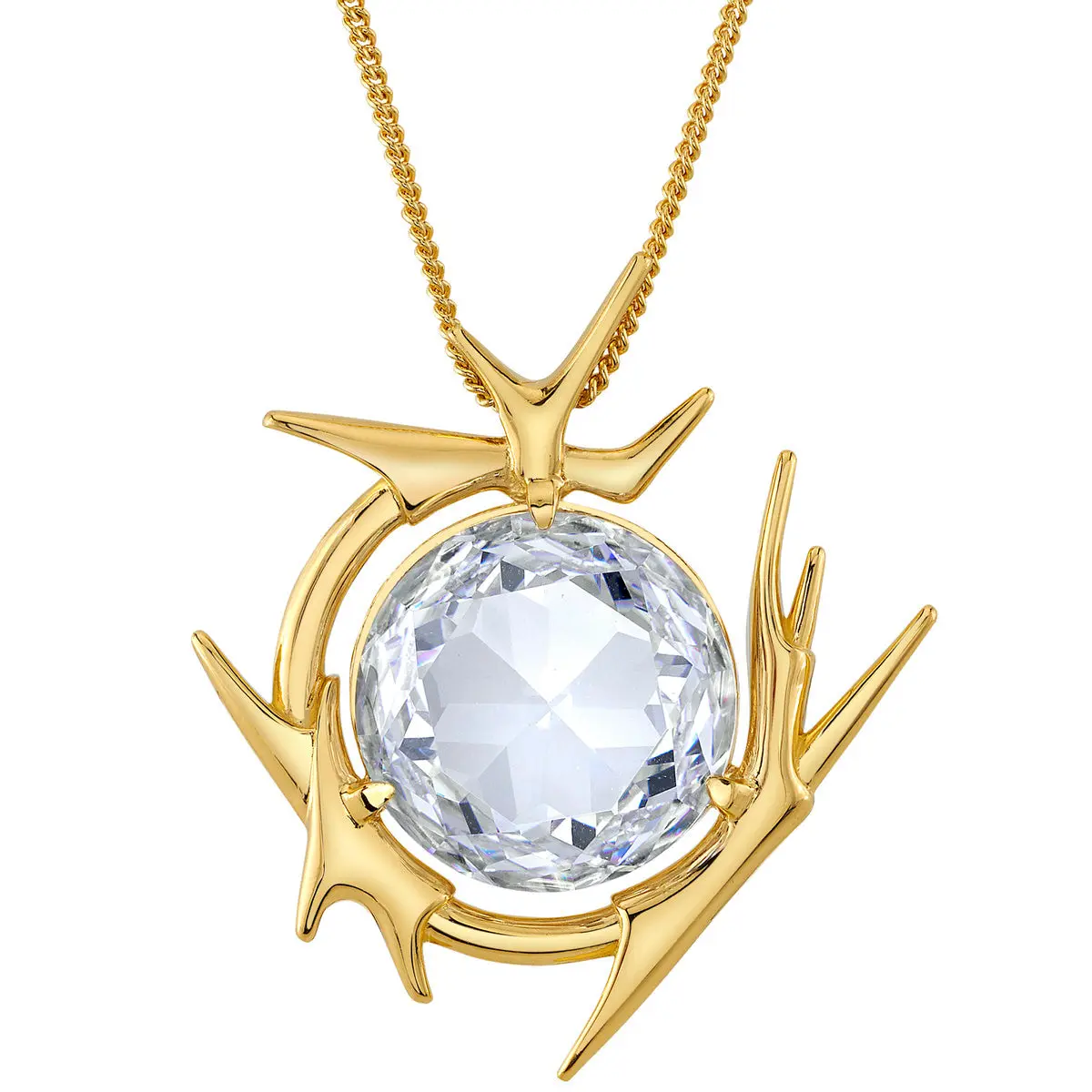 Magic: The Gathering x RockLove Mox Diamond Pendant Necklace, 14-Karat Gold-Plated Sterling Silver with Cubic Zirconia, Limited Edition Collector's Jewelry, Jewelry Necklace, Pendant For Chain