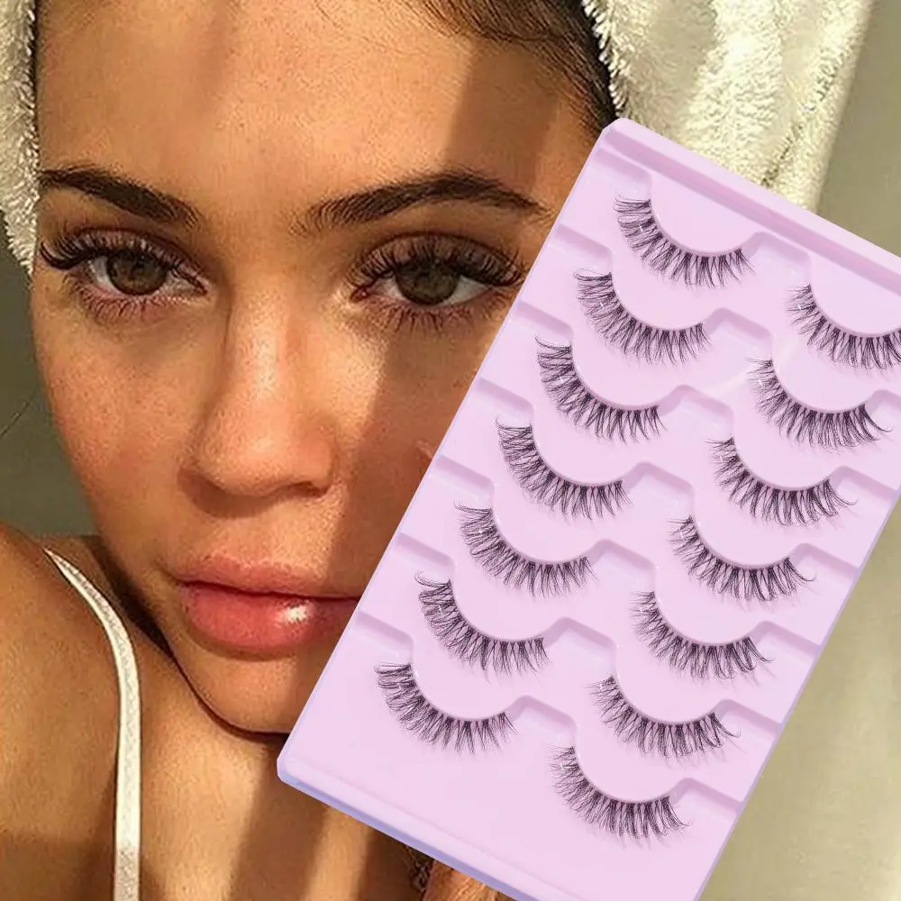 5D Curling False Eyelashes, Fashion Eyelashes, Natural Look Self Grafting Fake Eyelashes, Eye Makeup Enhancement False Eyelashes for Women & Girls, Cosmetic, Diy Dramatic Lashes