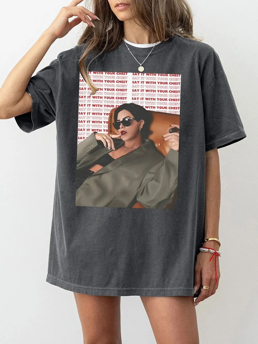Katie Maloney Say It With Your Chest T-shirt, Pump Rules Katie Maloney Tee Fit Top