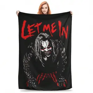 Flannel Throw Blanket Bray Wyatt Vintage The Fiend Comics Warm Plush Blankets Soft  Bedspread For Bed Living Room Home Travel