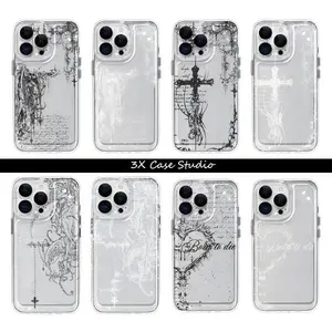 Suitable Ins Style Creative Fashion New Mobile Transparent Phone Case For iPhone 17 16 15 14 13 12 Pro Max Plus Anti Fall Birthday And Holiday Gifts Case Cover
