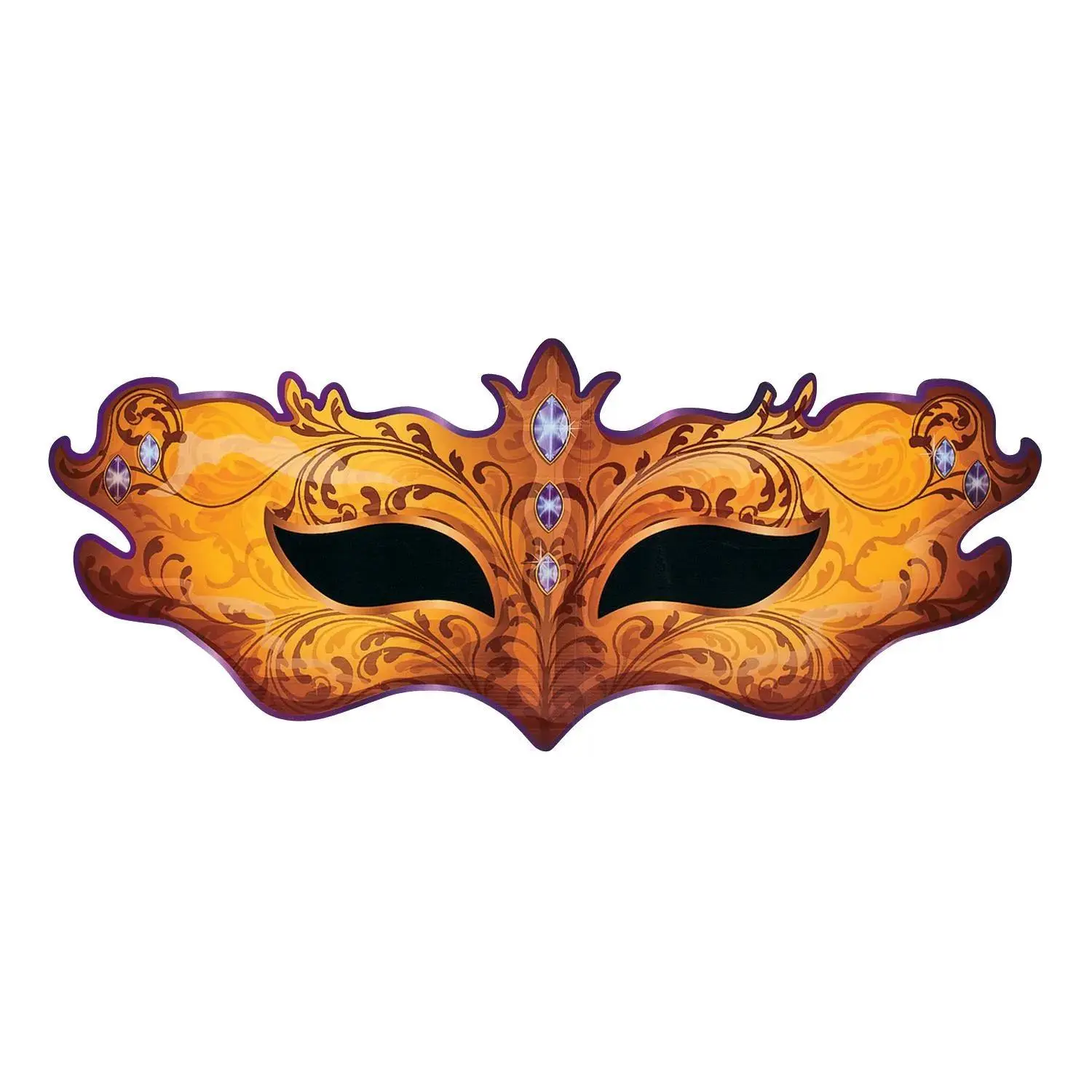 27" Masquerade Mask Cardboard Cutout Stand-Up, Party Decoration Supplies with Photo Accessory for Mardi Gras Events