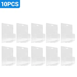 10Pcs Clear Plastic Protector Cases Compatible with HW Premium Diecast Car Models, Foldable Dustproof Anti-Damage Display Storage Box, 19×15.8×5cm Outer Size, Transparent Collectibles Protective Showcase Cover
