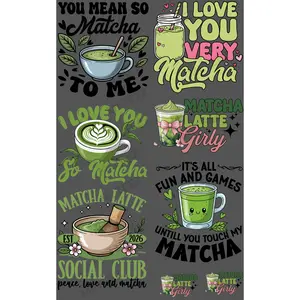 YOU MEAN SO MATCHA TO ME (1) PREMADE GANGSHEET - 22X36 DTF TRANSFERS - DIRECT TO FILM
