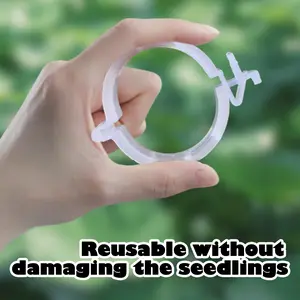 100 Counts Plant Support Clips, Tomato Plastic Trellis Clips，Garden Support Clips for Grape Tomato Vine