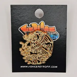 Mexican Eagle Gold Metal Hat Pin - Fashion Accessory Clothes Accessory Hat Accessory