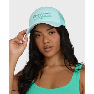 BILLABONG Across Waves Trucker Hat, Mesh Back Adjustable Snapback Pre-Curved Brim Lightweight Sun Shade Beach Casual Wear