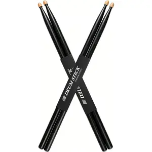 2 Pairs 5A Drum Sticks Hickory  Water Drop Tip for Clear Articulation & Tone Heat-Activated Grip Coating Well-Balanced Weight for  Skill Levels