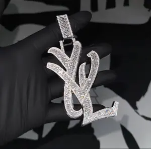 SSS YVL-PLAYBOI Pendant S925 Hand-set Moissanite custom pendant high quality Gift waterproof