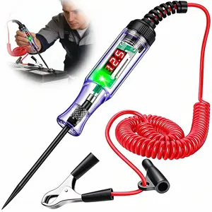 Automotive 5V-90V Digital Circuit Tester, Bidirectional Light Tester, Electrical Voltage Tester with Extended Spring Wire