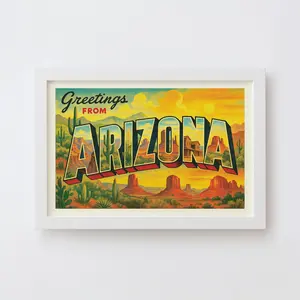 Arizona Postcard Art Print